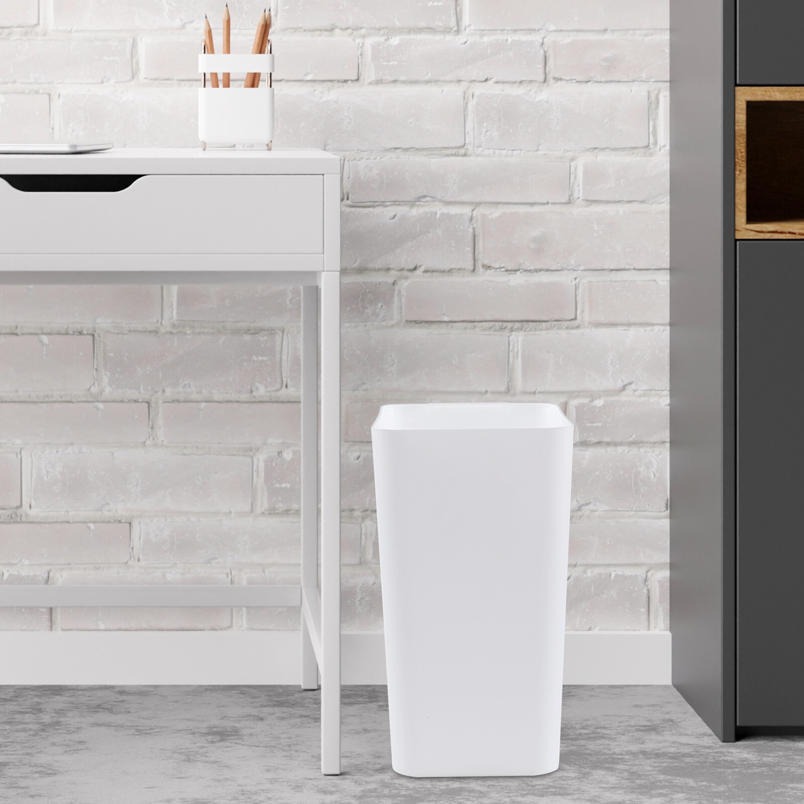 3 Packs 4.5 Gallon Plastic Wastebasket, Open-top Trash Can for Bathroom, Bedroom