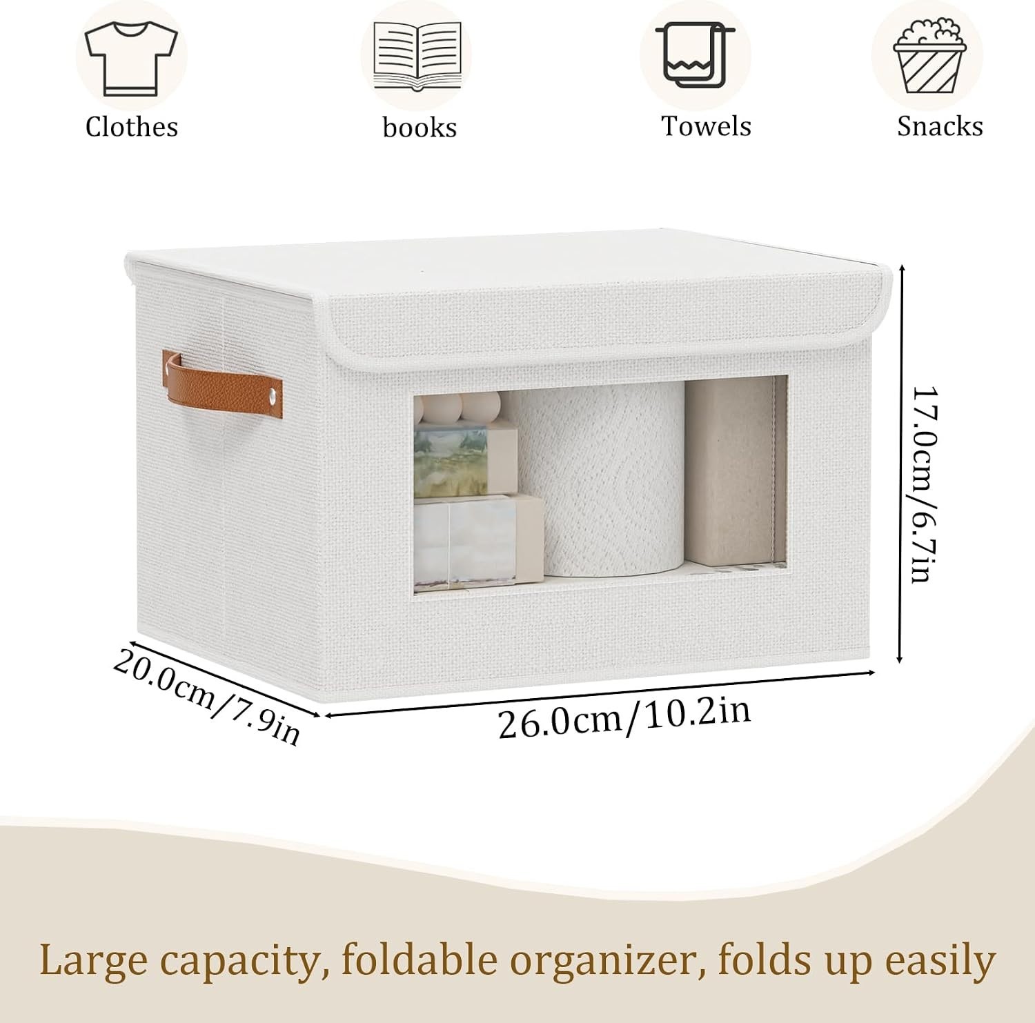 Durable Cotton Storage Basket with Lift-off Lid – Modern Decorative Design