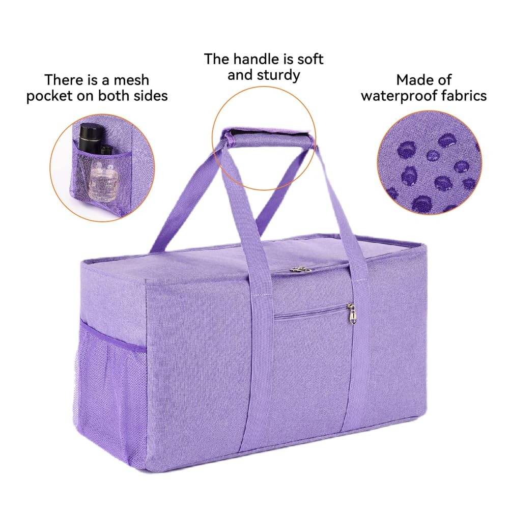Extra Large Utility Tote Bag,Reusable Shopping Bags with Handles – Waterproof…