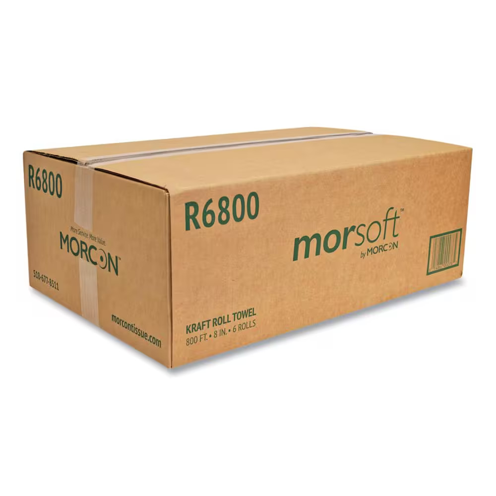 8 In. X 800 Ft. Brown Morsoft Universal Roll Towels (6-Rolls/Carton)