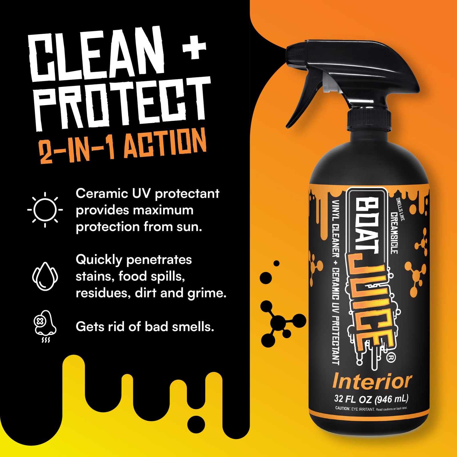 Boat Juice Necessity Boat Cleaner Kit | Exterior Water Spot Remover Interior …