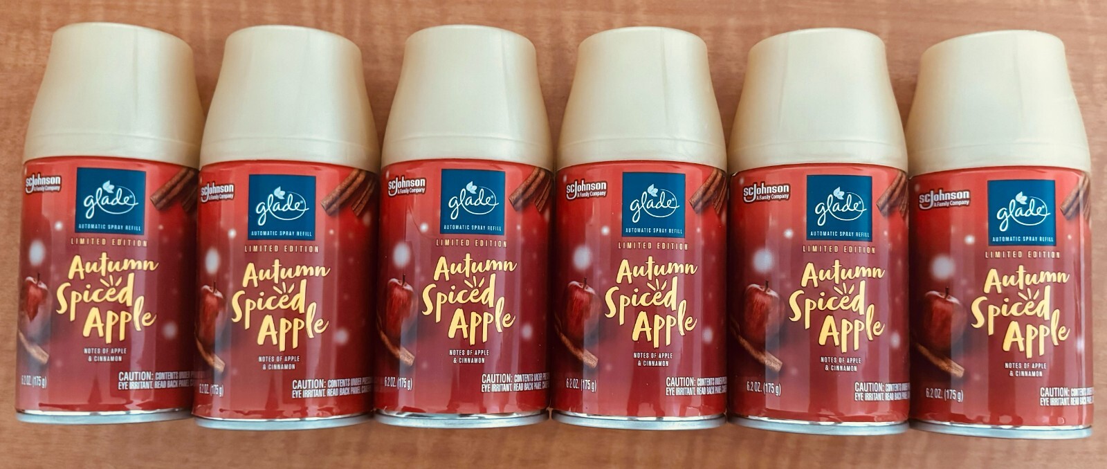 6 Glade Automatic Spray Refill Air Freshener Limited Edition Autumn Spiced Apple