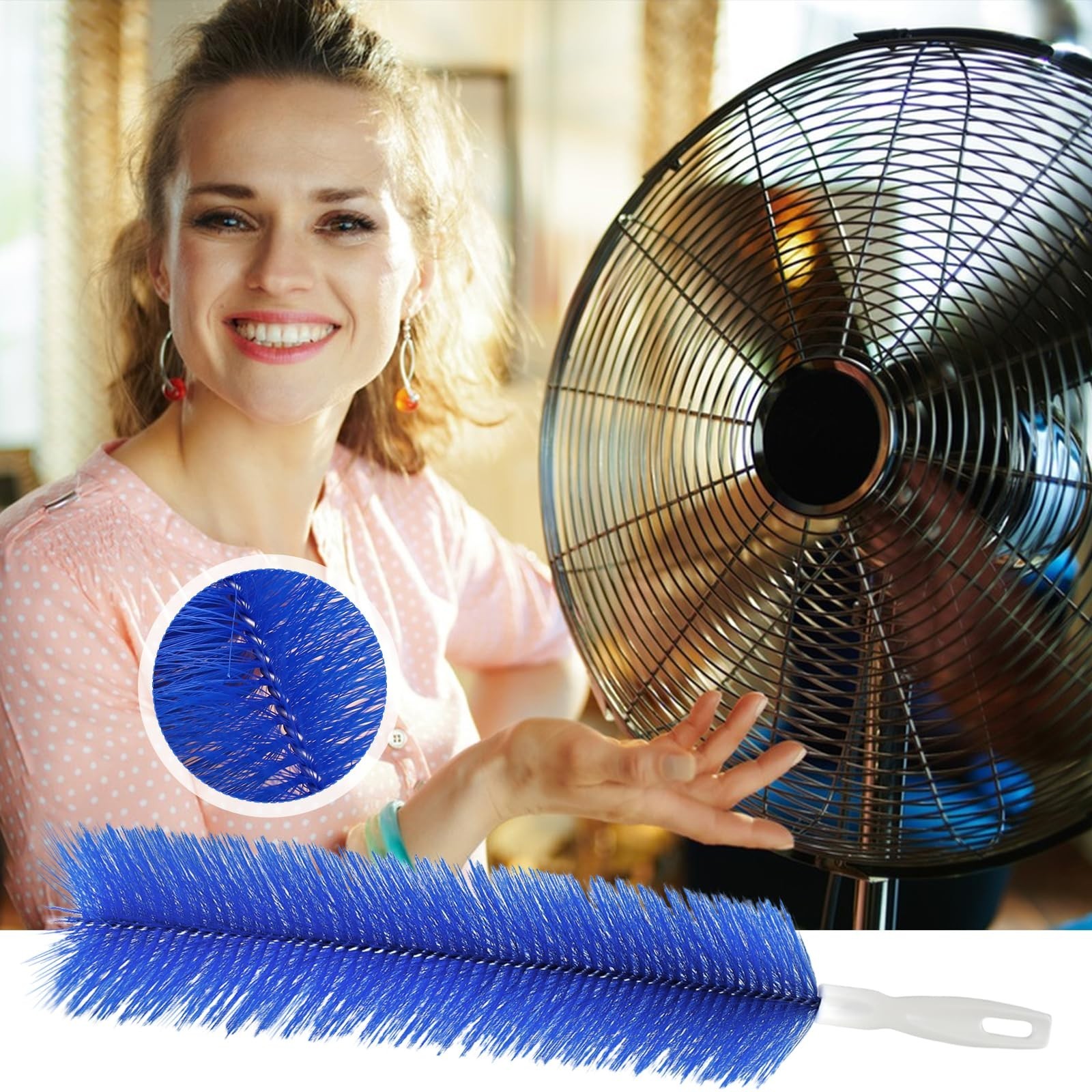 3-Pack Fan Cleaning Brush with Bendable Microfiber Dust Cleaning Brush Tool