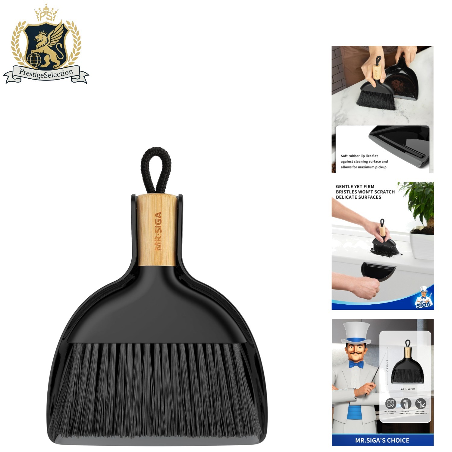 Eco-Friendly Mini Dustpan and Brush Set with Bamboo Handle – Perfect for All …