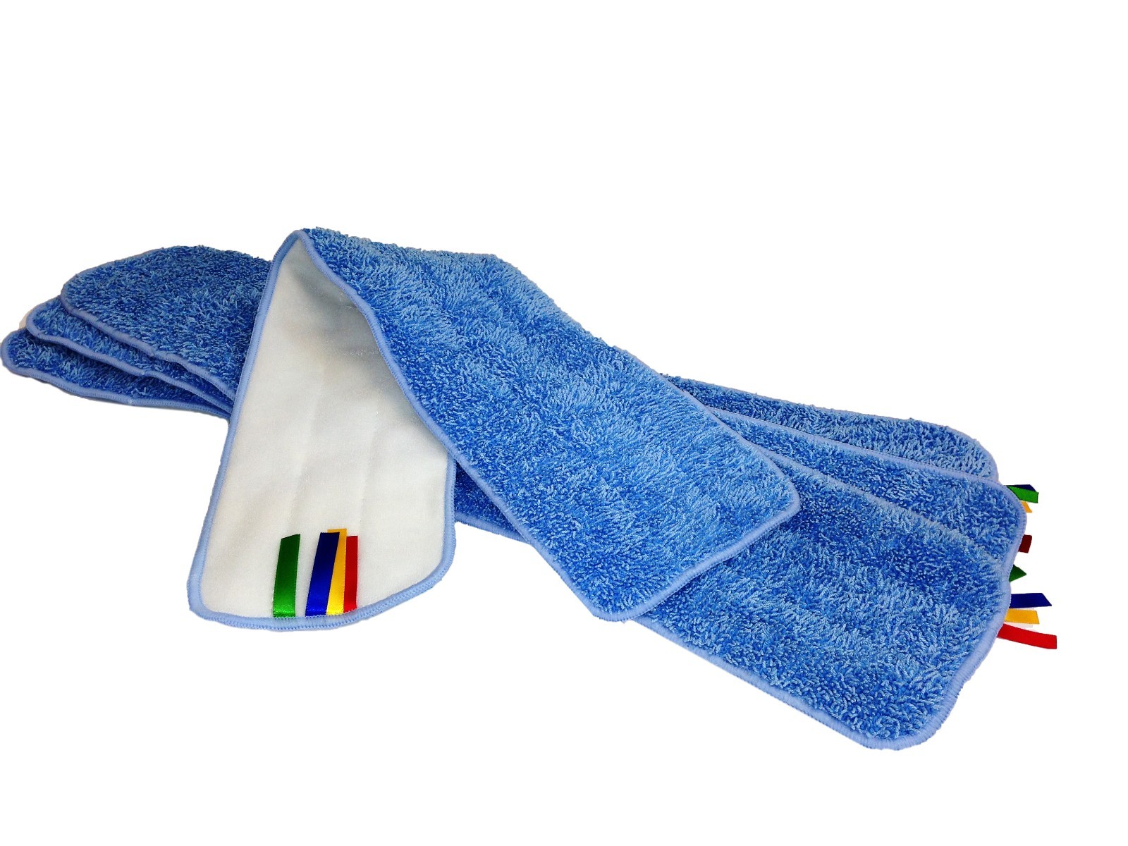 50 Case 24″ Looped Microfiber Mop Pads Wet Dry Refill 400GSM (Blue/Blue)