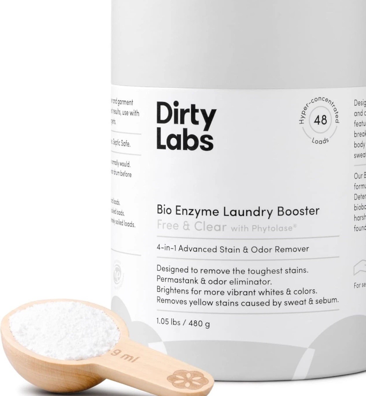 Dirty Labs | Scent Free | Bio Enzyme Laundry Booster | 16.8 Ounce (Pack of 1)