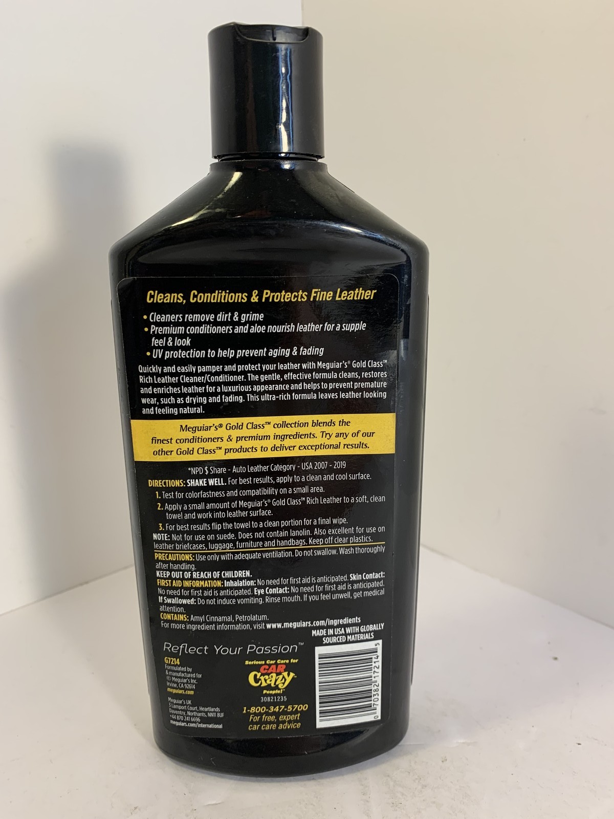 Meguiar’s Gold Class Rich Leather 3-in-1 Cleaner Conditioner Protectant 414mL