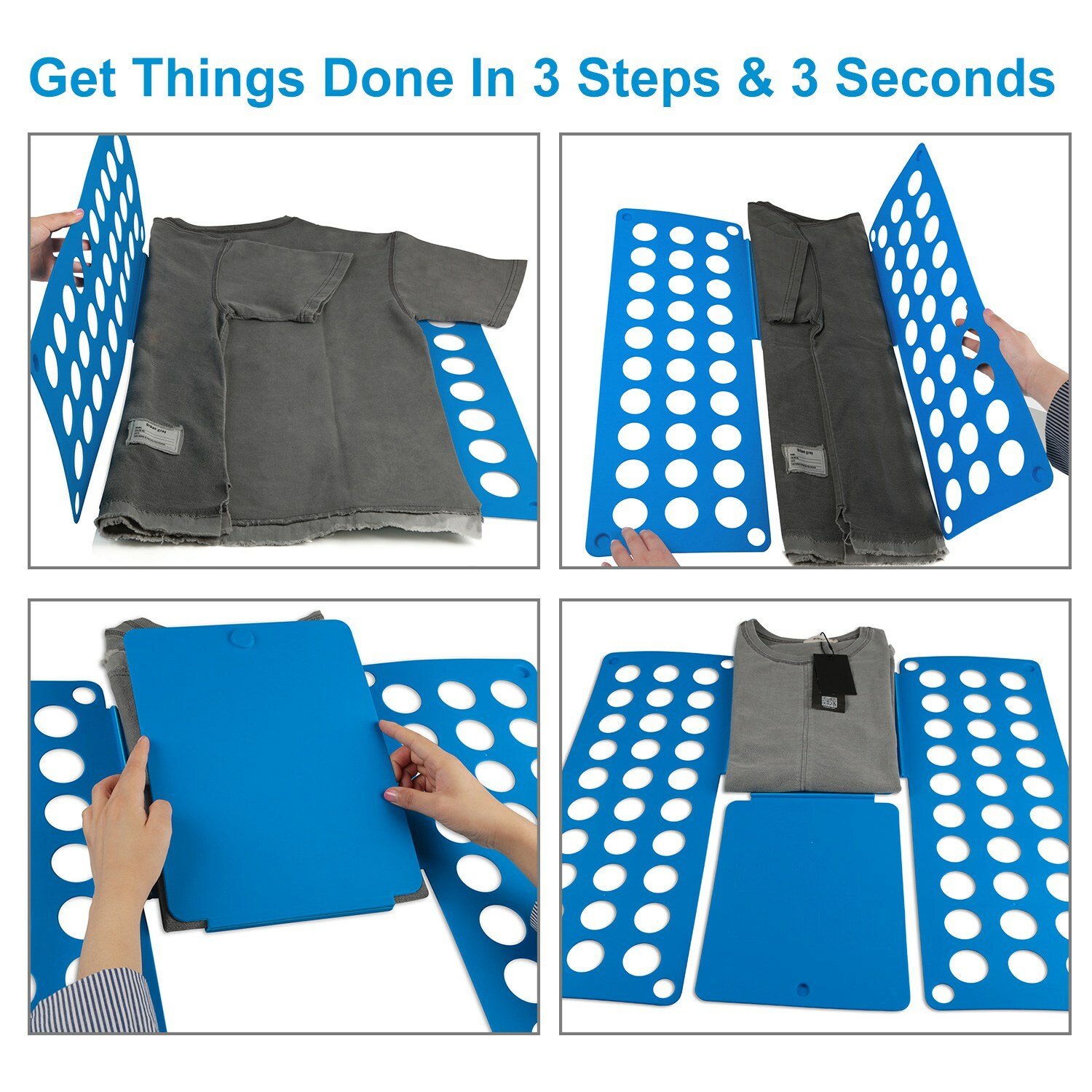 Adjustable T-Shirt Clothes Fast Folder Folding Board Laundry Organizer For Adult