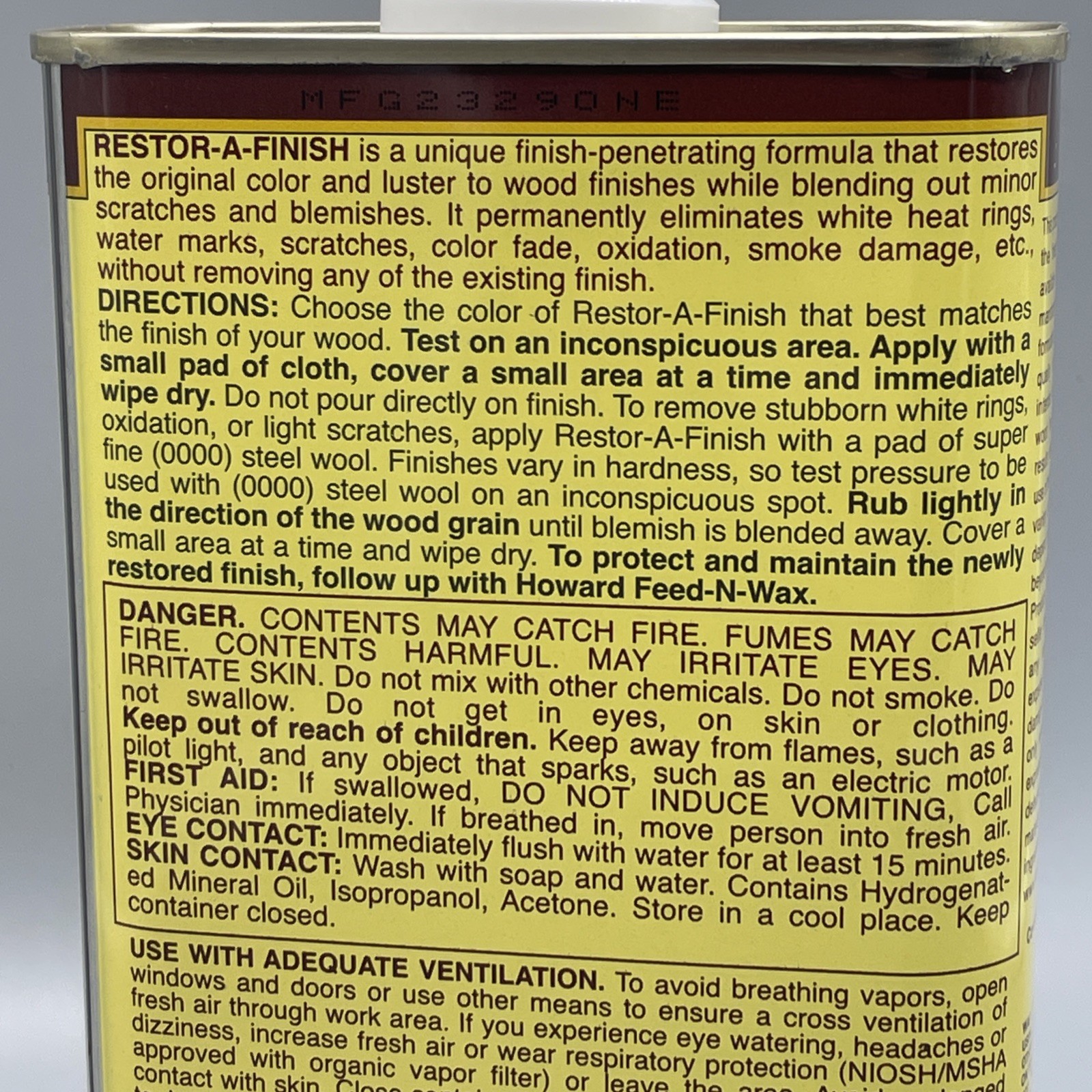 Howard Products RF1016 Restor-A-Finish 16 oz Neutral