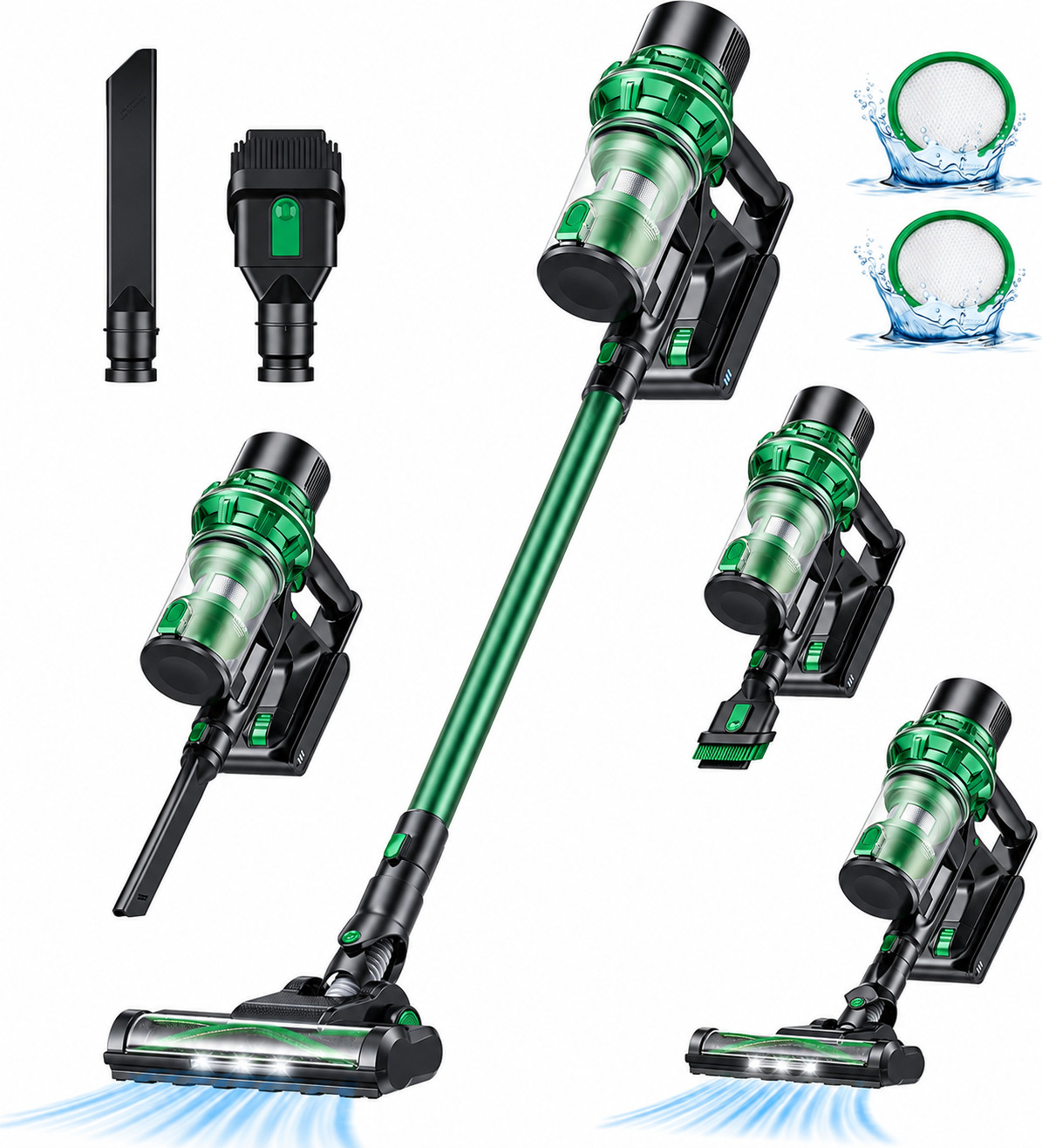 Stick Vacuum Cleaner Cordless Wireless Lightweight Detachable Battery 35KPA Pet