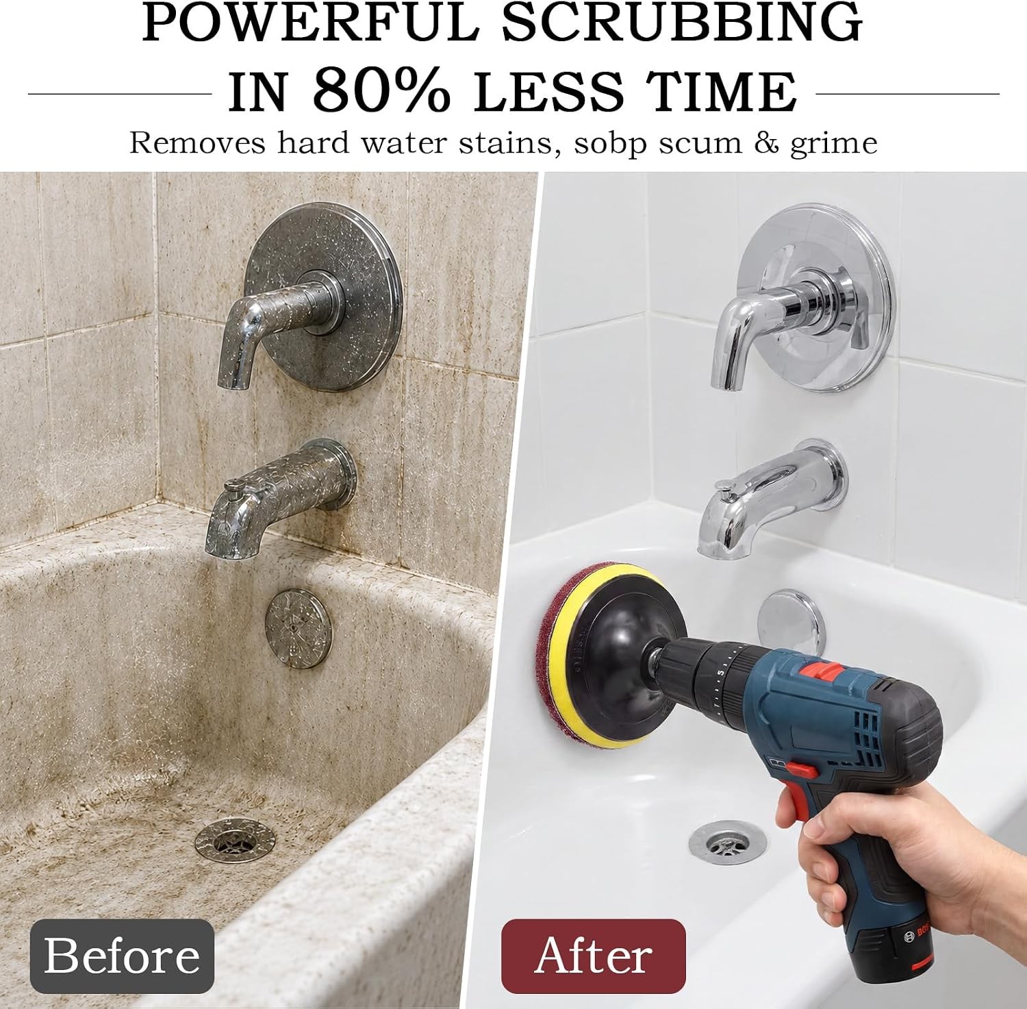 5 Inch 15 PCS Scouring Pads Drill Brush Power Scrubber Cleaning Kit | Hook and