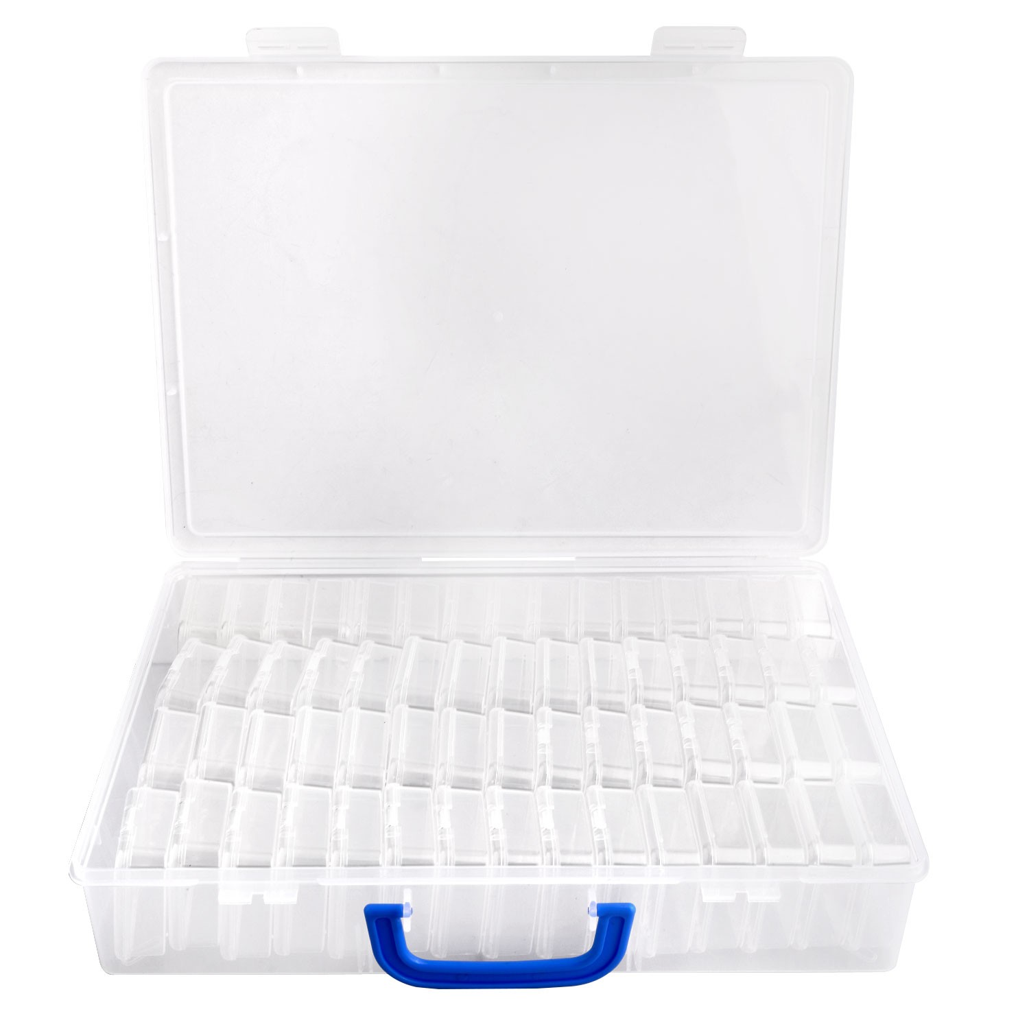 60Grid Clear Jewelry Box Plastic Bead Storage Craft Container Earrings Organizer