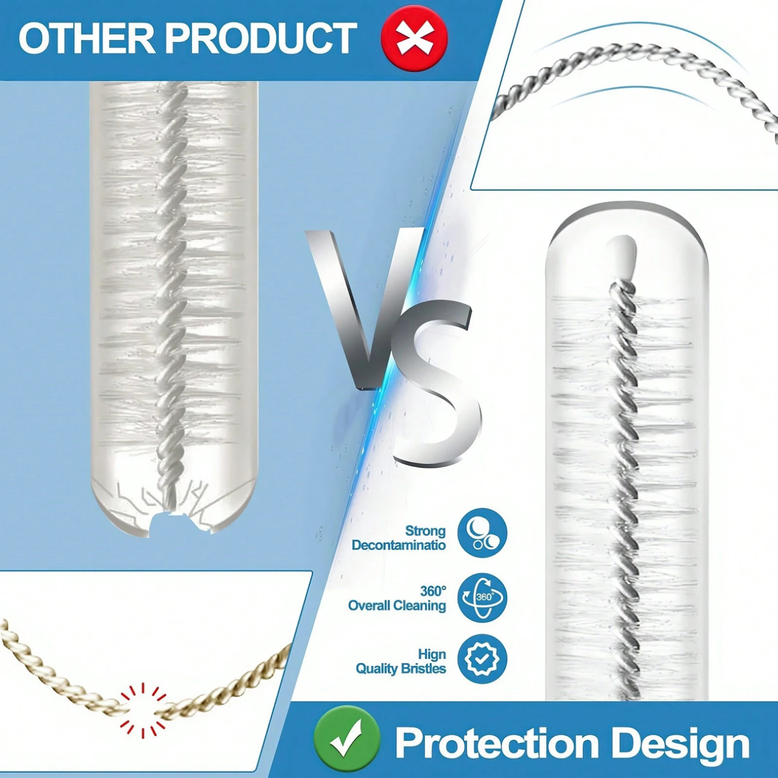 Straw Cleaning Brush Nylon Bottle Cleaner Baby Milk Tube Pipe Drinking Scrubber