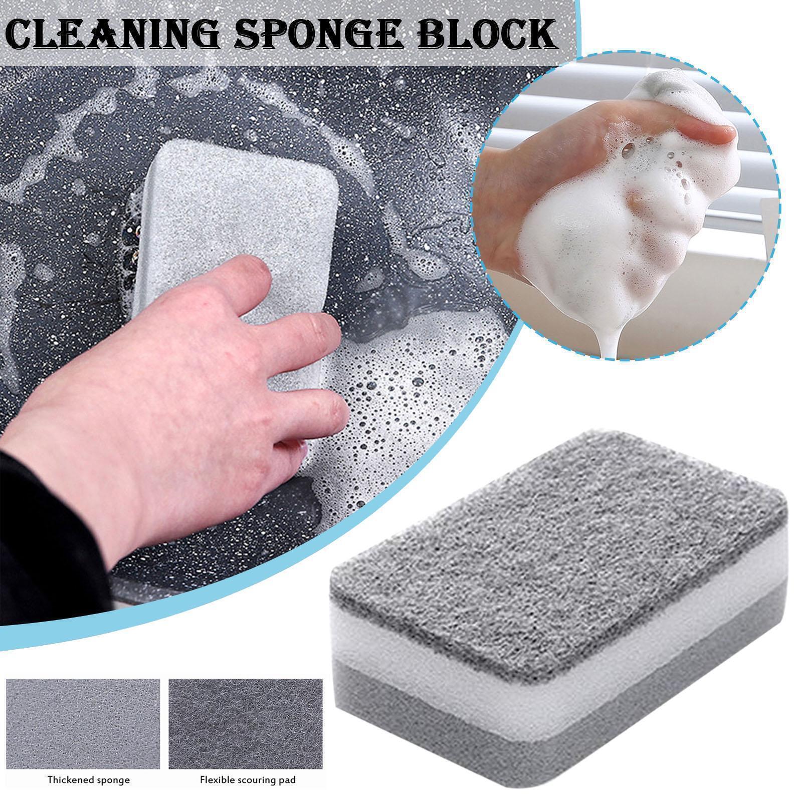 NEW 1Pc Dish Sponge For Heavy Duty Scrub Sponges ual-Sided Sponge Kitchen Q1Z4