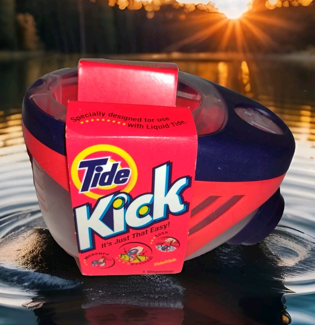 TIDE KICK STAIN PRETREAT DISPENSER LAUNDRY DETERGENT VTG DISCONTINUED 2000 Y2K