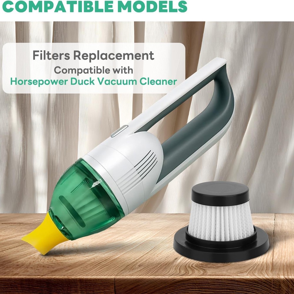 4Pack Washable Reusable Filter For Duck For Vac Compact Cordless Vacuum Cleaner