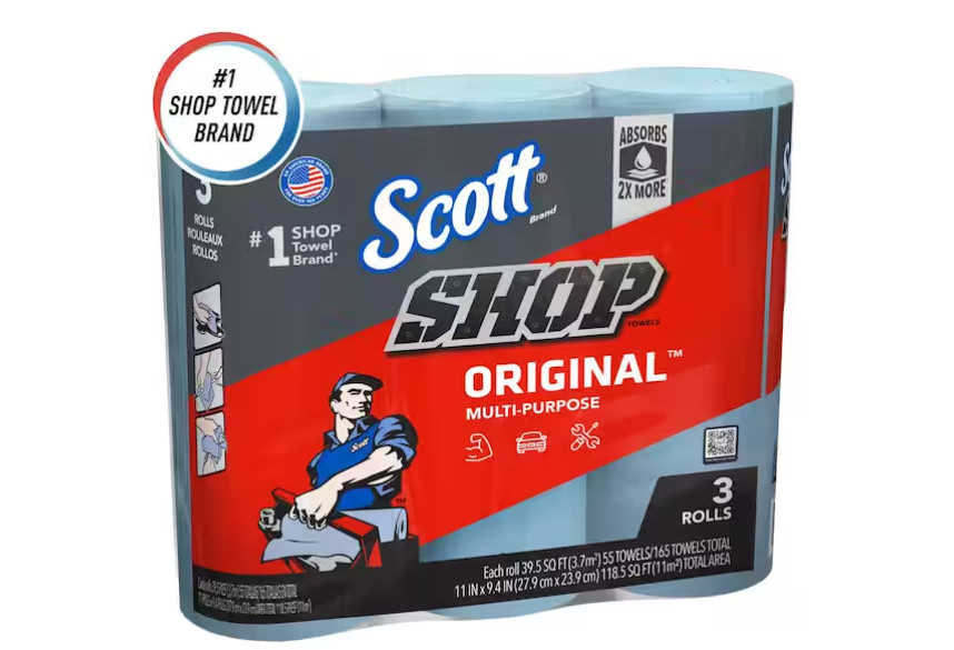 Heavy Duty Blue Shop Towels Cleaning Wipes – 3-Pack Bundles Multi-Pack Savings