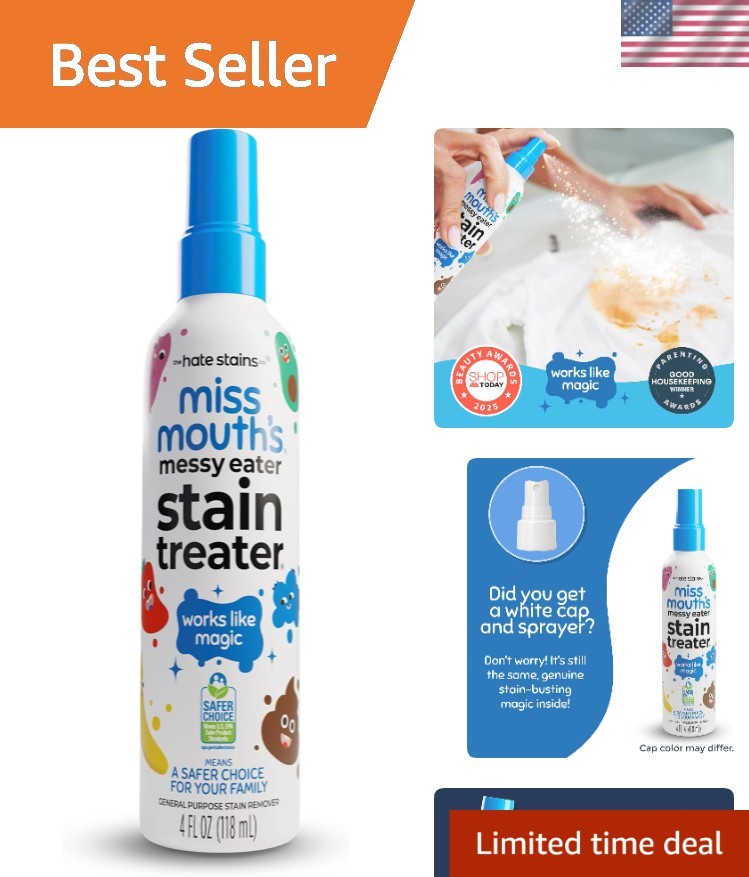 Versatile 4 Oz Stain Treater Spray for Food, Grease & Baby Stains – Eco-Friendly