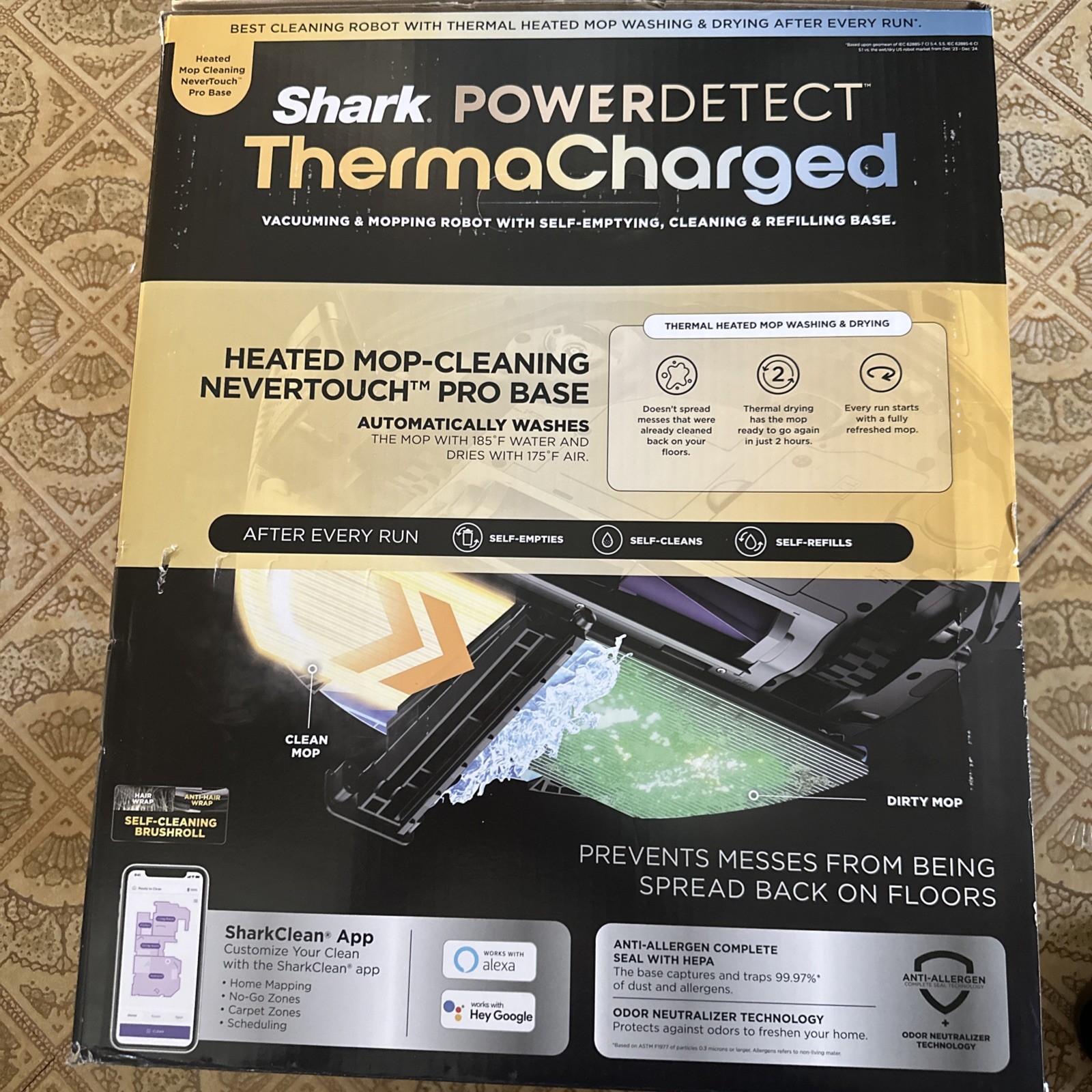 Shark PowerDetect ThermaCharged Vacuum and Mopping Robot with Self-emptying
