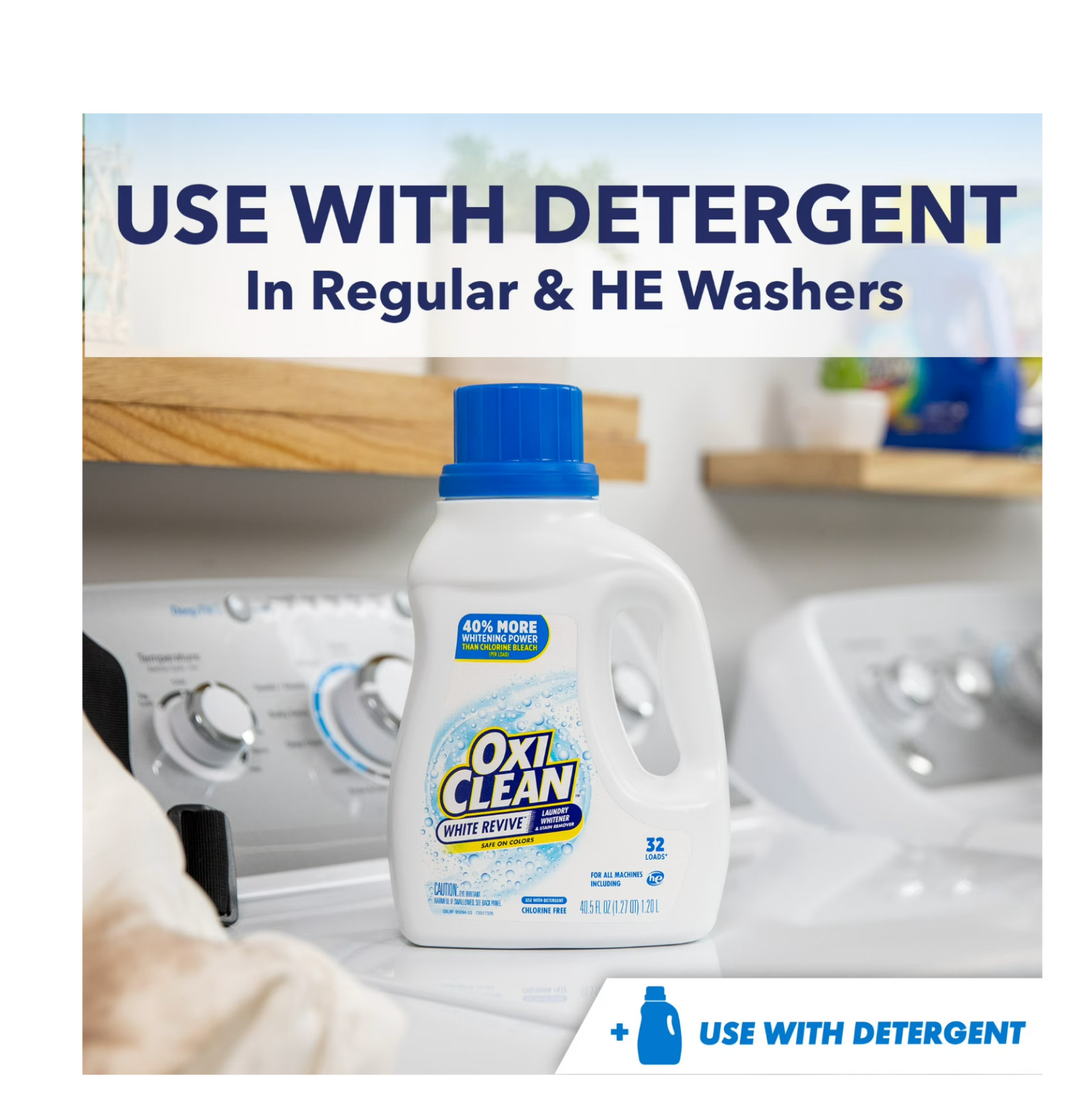 OxiClean White Revive Laundry Whitener and Laundry Stain Remover Liquid, 66 fl o