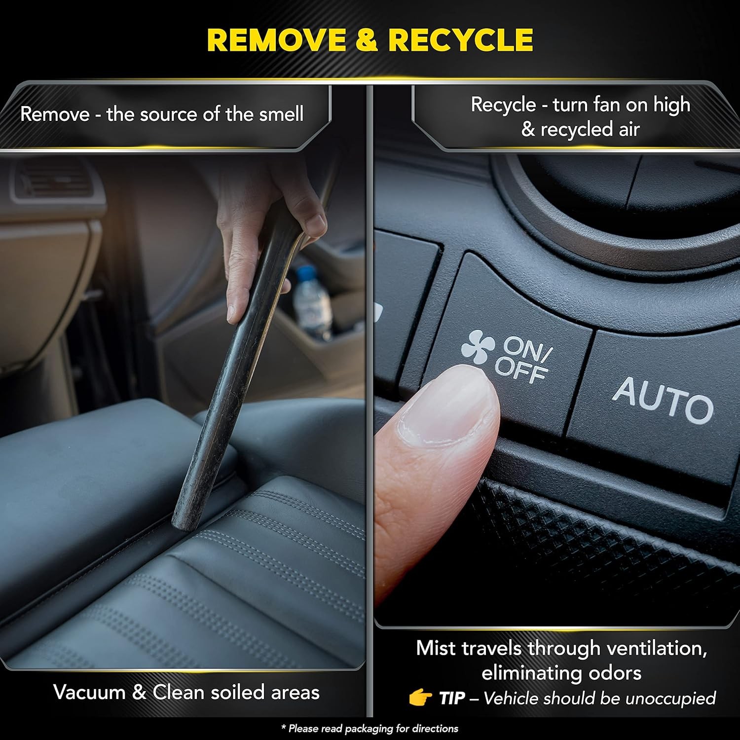 Meguiar’s Whole Car Air Re-Fresher Odor Eliminator Mist, New Car Scent, 6 Pack