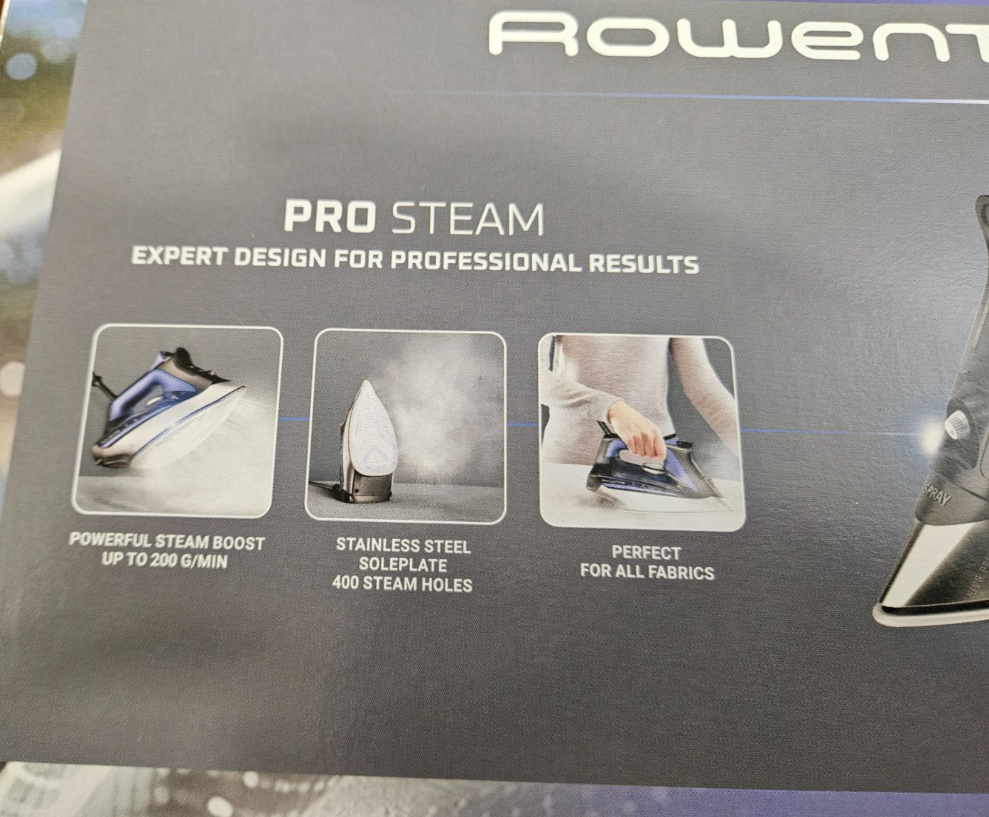 NEW Rowenta DW8302 U1/23A 120V 1775W Stainless Steel Pro Steam Iron Made France