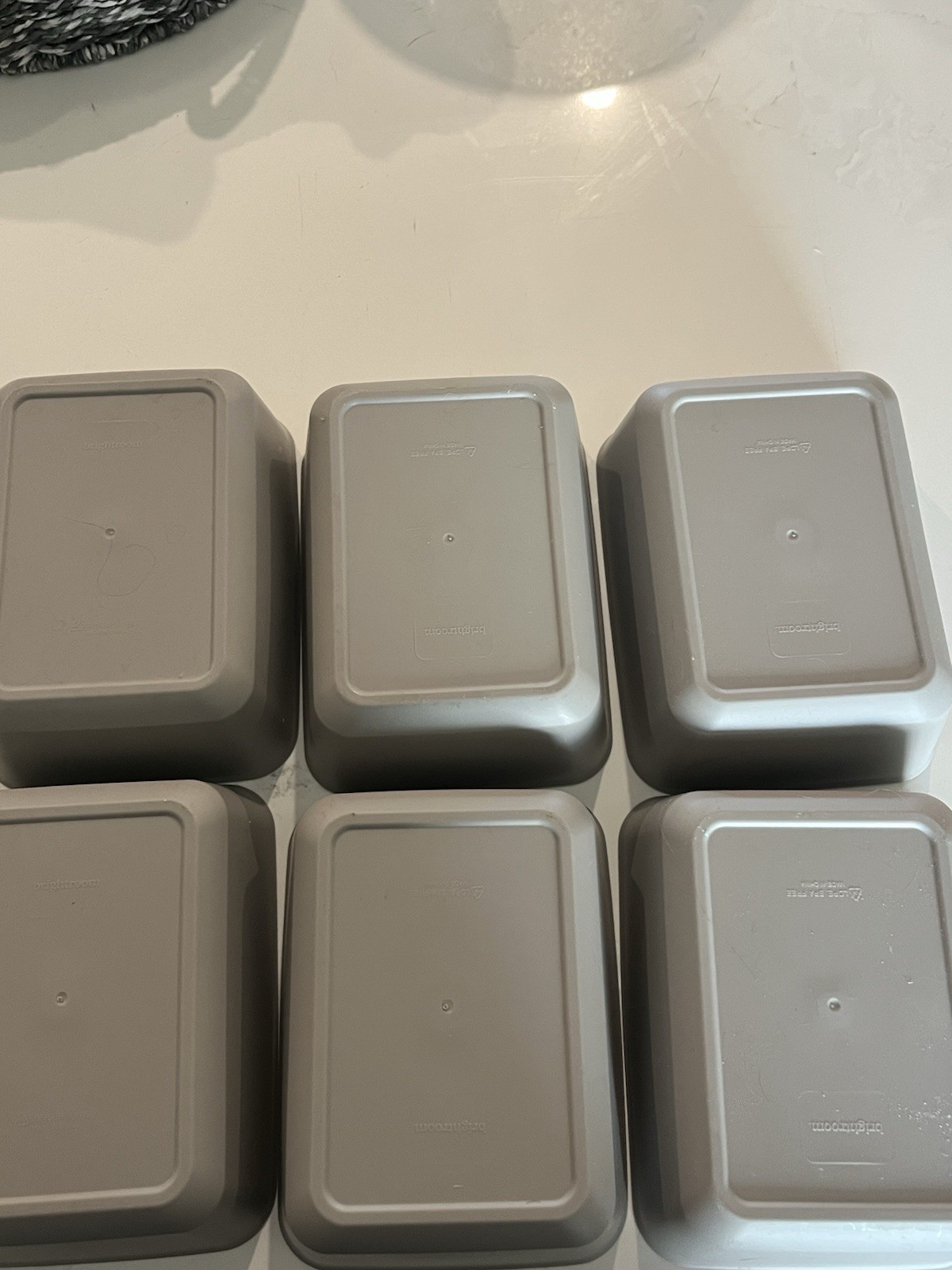 Brightroom-branded storage container with a grey, stackable plastic (set Of 6)