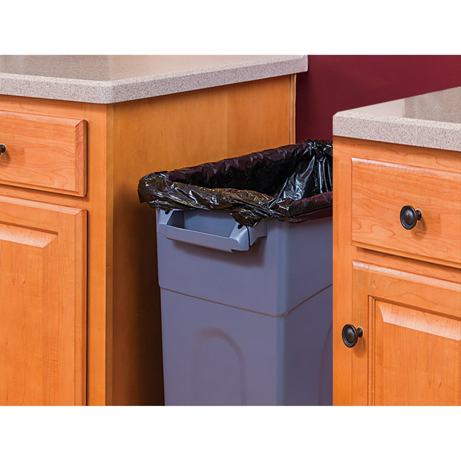 2 Pk Hyper Tough 23 Gallon Highboy Trash Can Heavy Duty Garbage Container Black