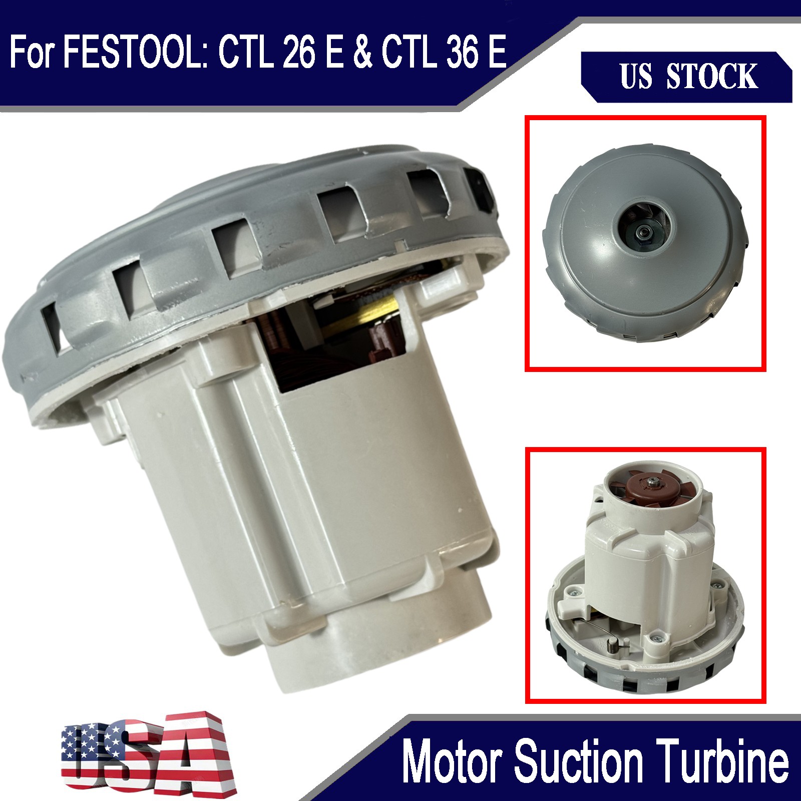 For DOMEL Mirka Vacuum Cleaner Suction Turbine Motor 467.3.402-6 1200w 467.3.414