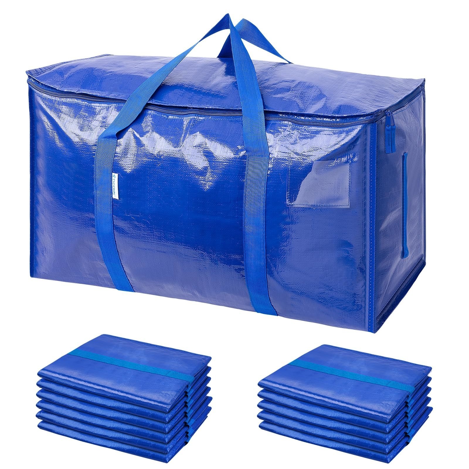 4 Pack Extra Large Moving Bags with Zippers & Handles – Heavy Duty Storage