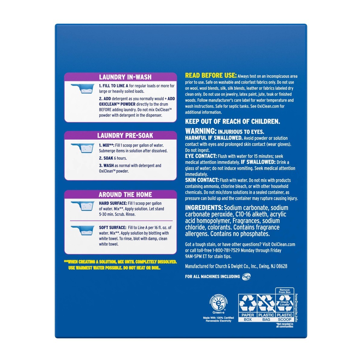 OxiClean Odor Blasters Versatile Odor and Stain Remover Powder – 7.22lbs