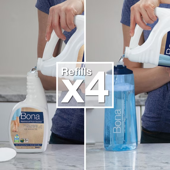 2 pack, Bona® Hardwood Floor Cleaner Refill 128 Fl Oz