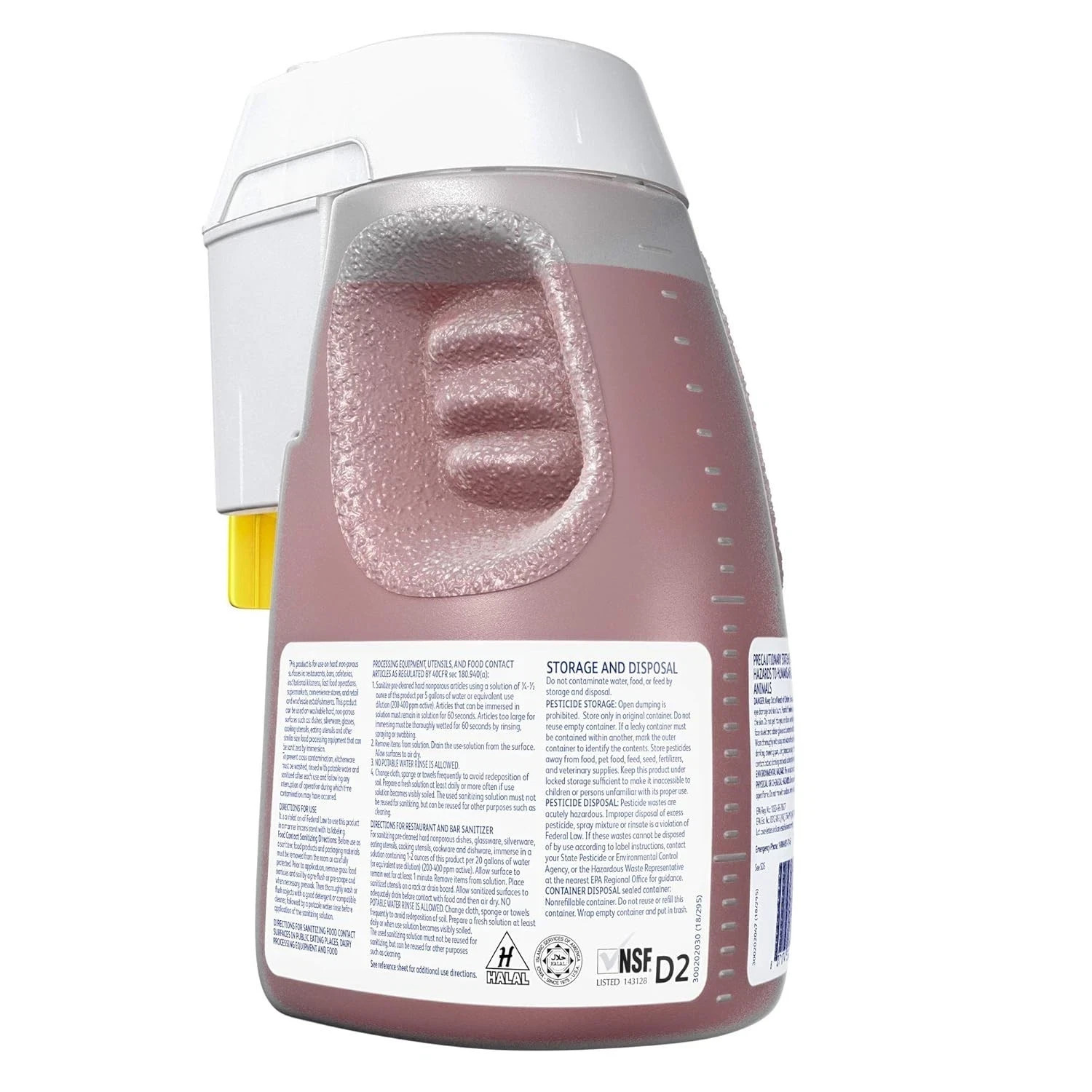 Diversey 101105267 Final Step Sanitizer, No Rinse Food Contact Sanitizer for Dis
