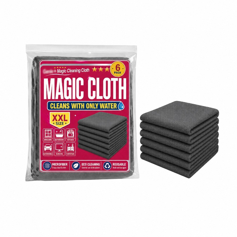 5x Genie Magic Cleaning Cloth 6-Pack,Microfiber Cleaning Cloths,Reusable ~20%OFF
