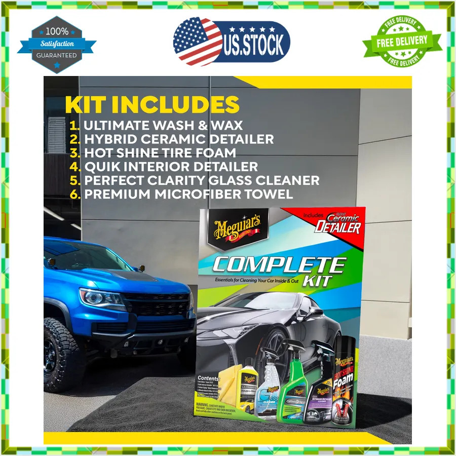 Meguiar’s Complete Car Care Kit Professional Detailing Gift Set