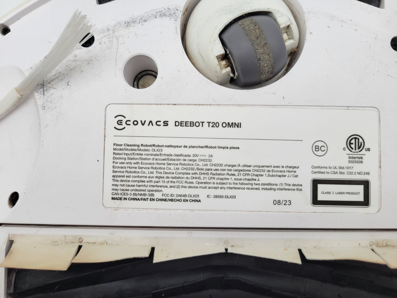ECOVACS Robotics – DEEBOT T20 OMNI Wi-Fi Connected Robot Vacuum, White