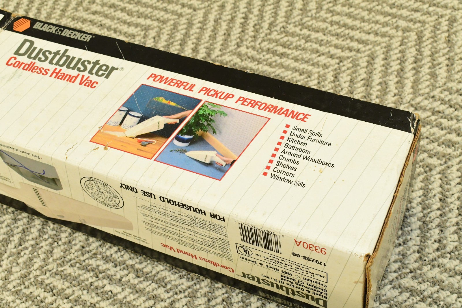 Vintage Black & Decker Dustbuster Vac Vacuum 9330A w/ Box + Manual – NO CHARGER