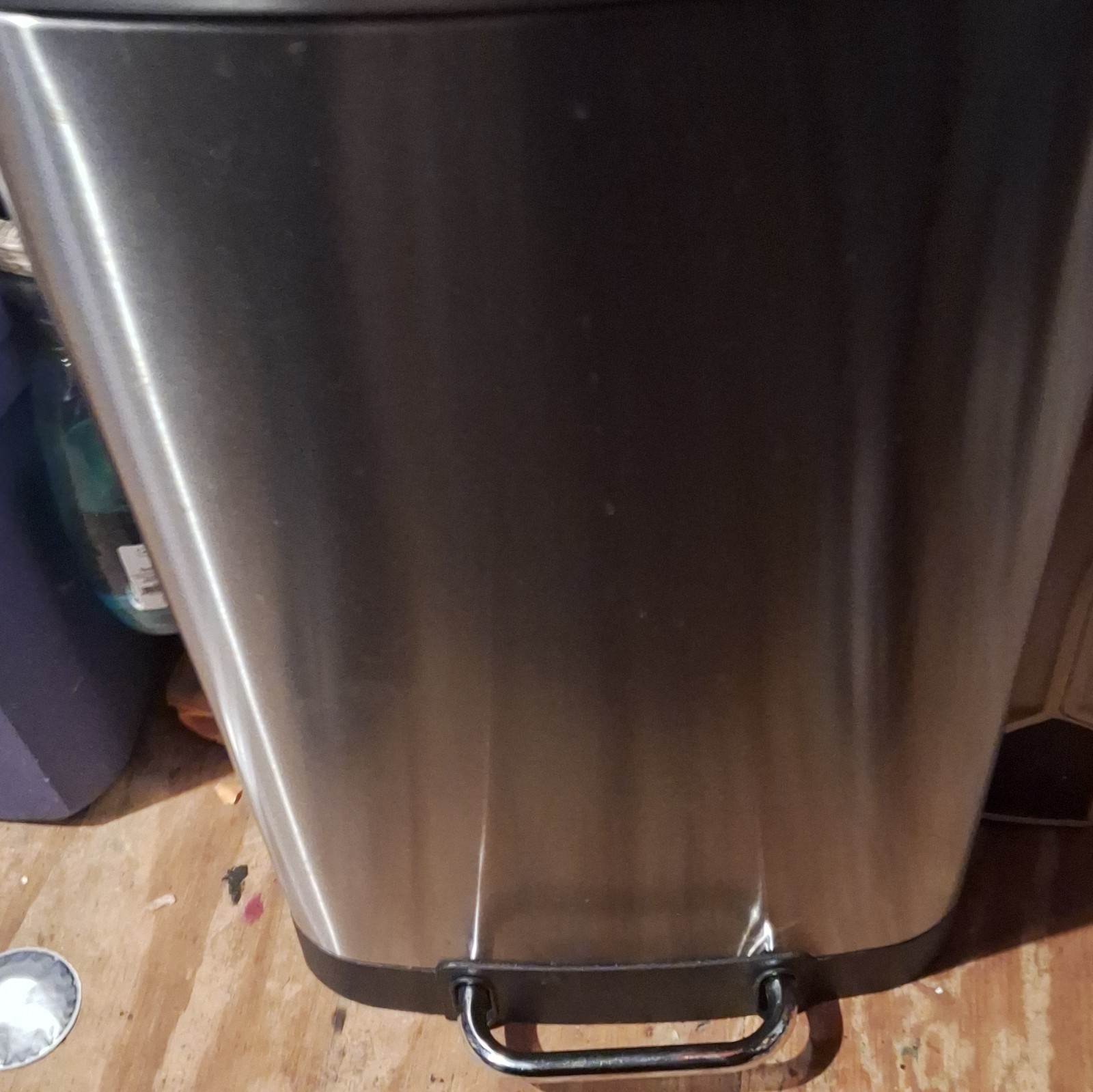 simplehuman Brushed Steel Step On Trash Can 10-20 gal Removable Lid Lock Kitchen