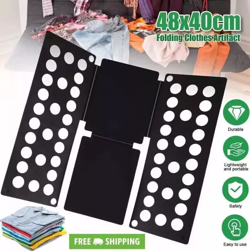 Clothes Folder Folding Board Laundry Organizer T-Shirt Fast Fold Flip Adjustable