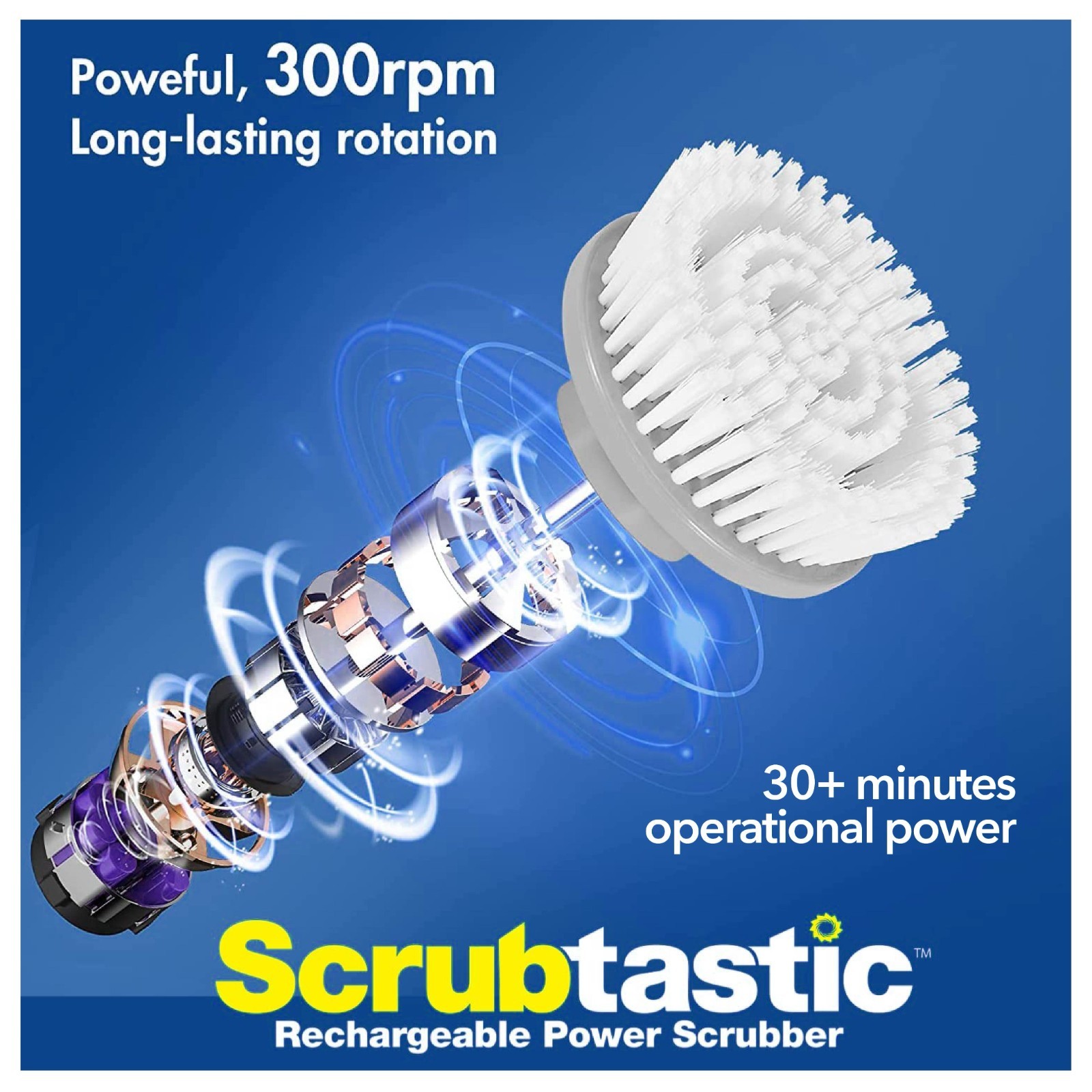Homitt Electric Spin Scrubber Cordless Floor Shower Cleaning Brush- Free Ship