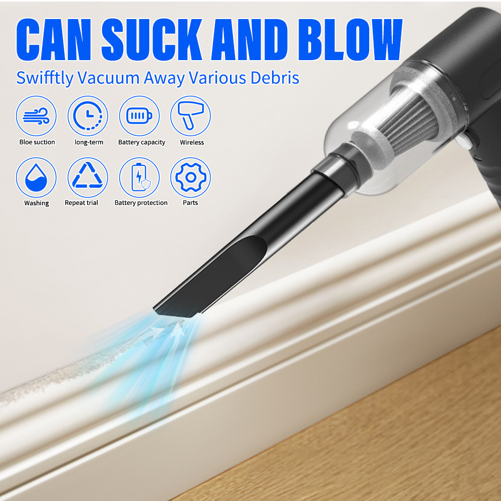 2 in 1 Compressed Air Duster Air Blower & Vacuum Cleaner Cordless Duster Blower