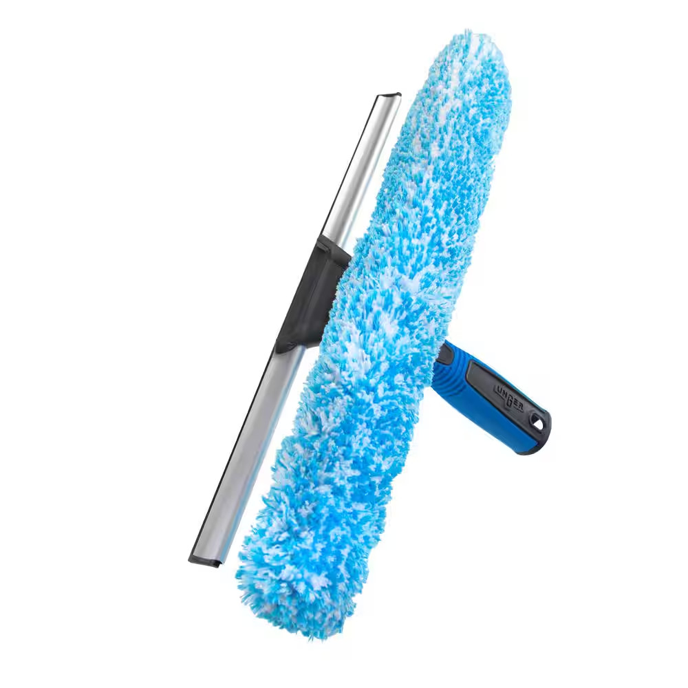 14 In. 2-In-1 Window Cleaner Squeegee & Scrubber Combi