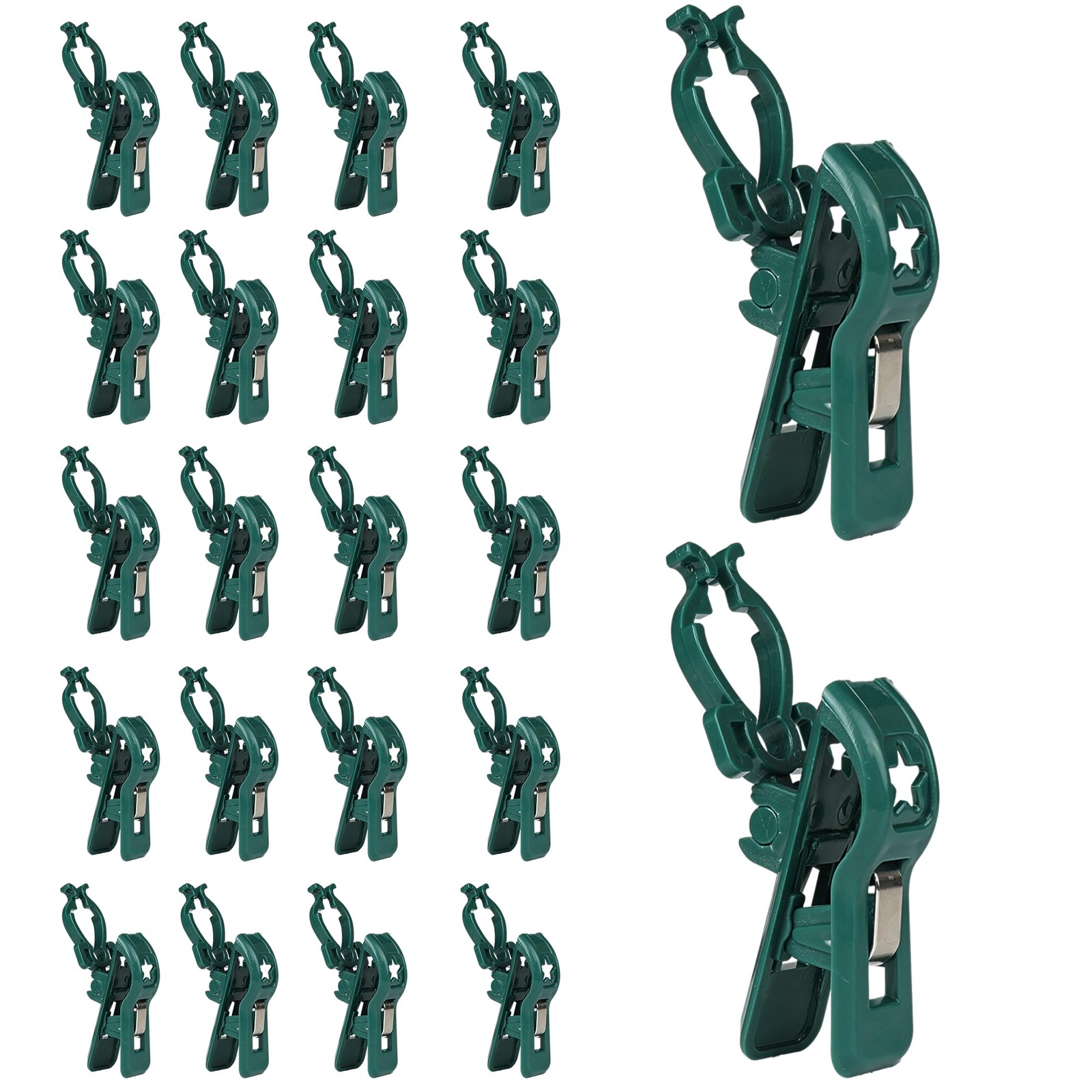 C7 C9 Universal Spring Clips for Holiday Lights, 50 Count Shatterproof Clips