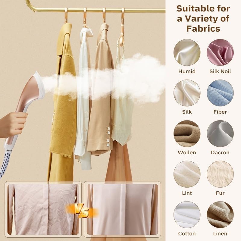 Clothes Steamer 1800W Standing Garment Steamer with Adjustable Double Rod