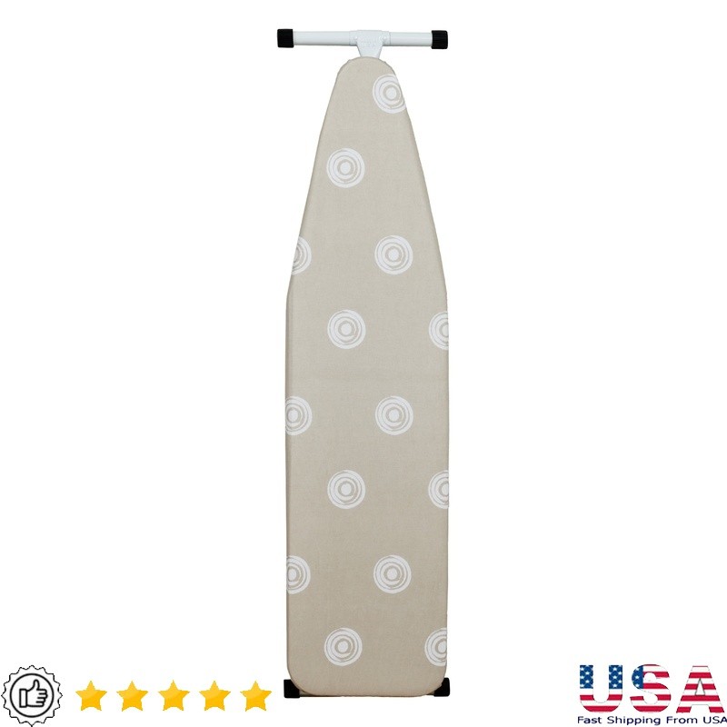 Adjustable T-Leg Ironing Board Steel Frame Collapsible Efficient Steam Ironing
