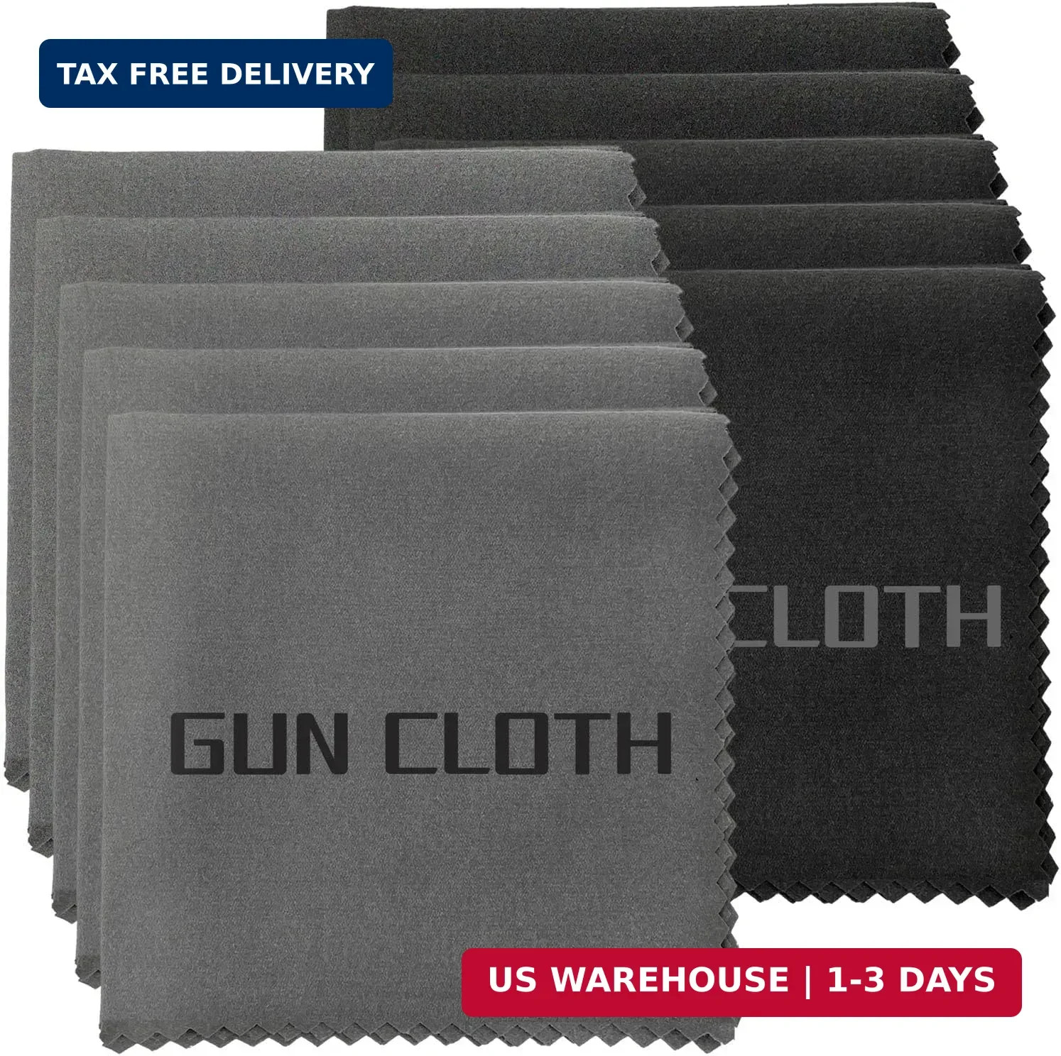 10 Pack Microfiber Gun Cleaning Cloth, 12″x12″ Lint Free Gun Cleaning Rags, Reus