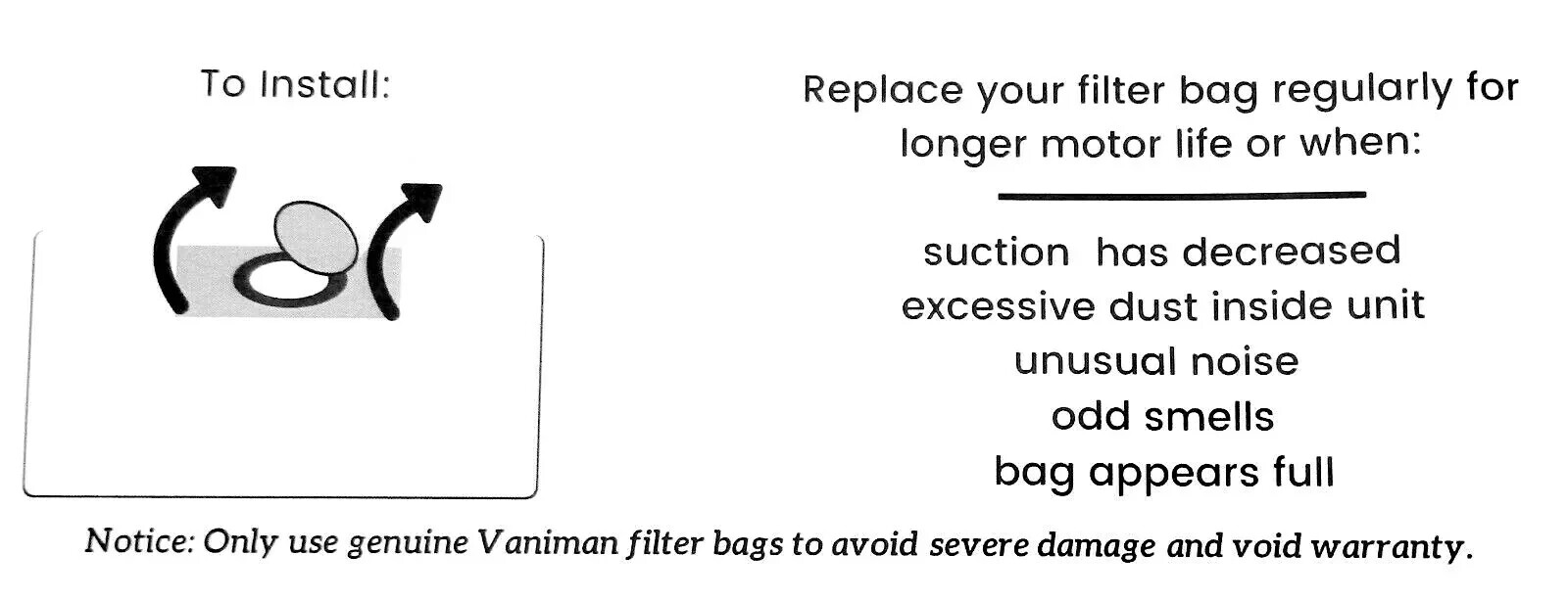 Vaniman Filter Bags Replacement for Dust Collector 5-pack, VMC A400-5 “Original”