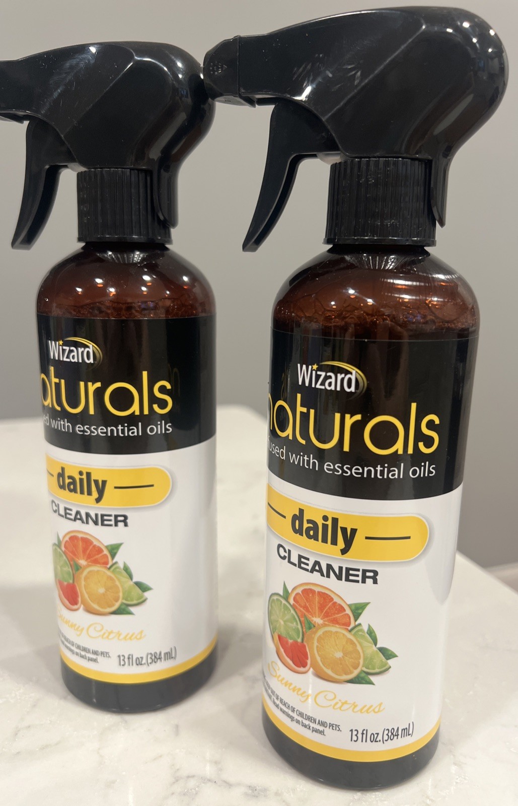 Wizard Naturals In W/Essentials Oils Daily Cleaner Sunny Citrus 13oz 2 Bottles