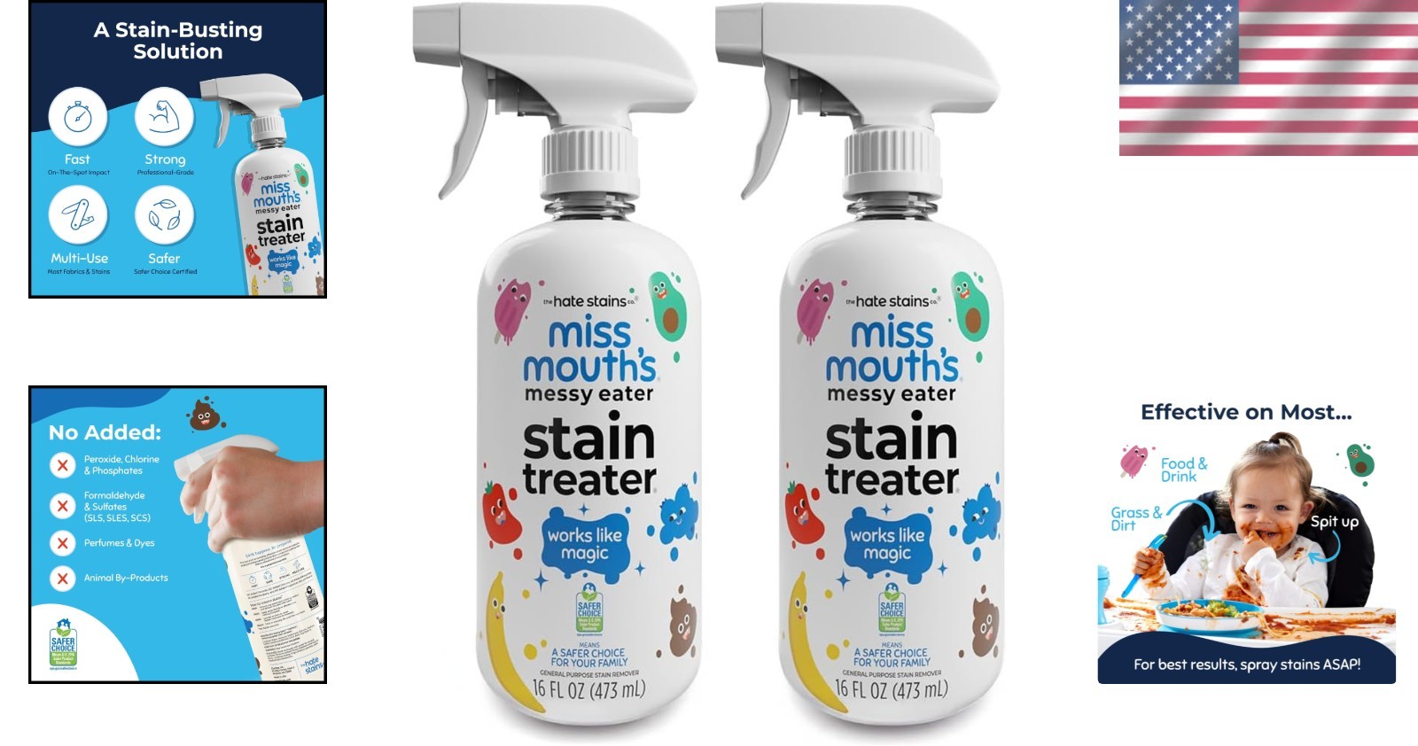 EPA Safer Choice Certified Stain Remover – 2-Pack
