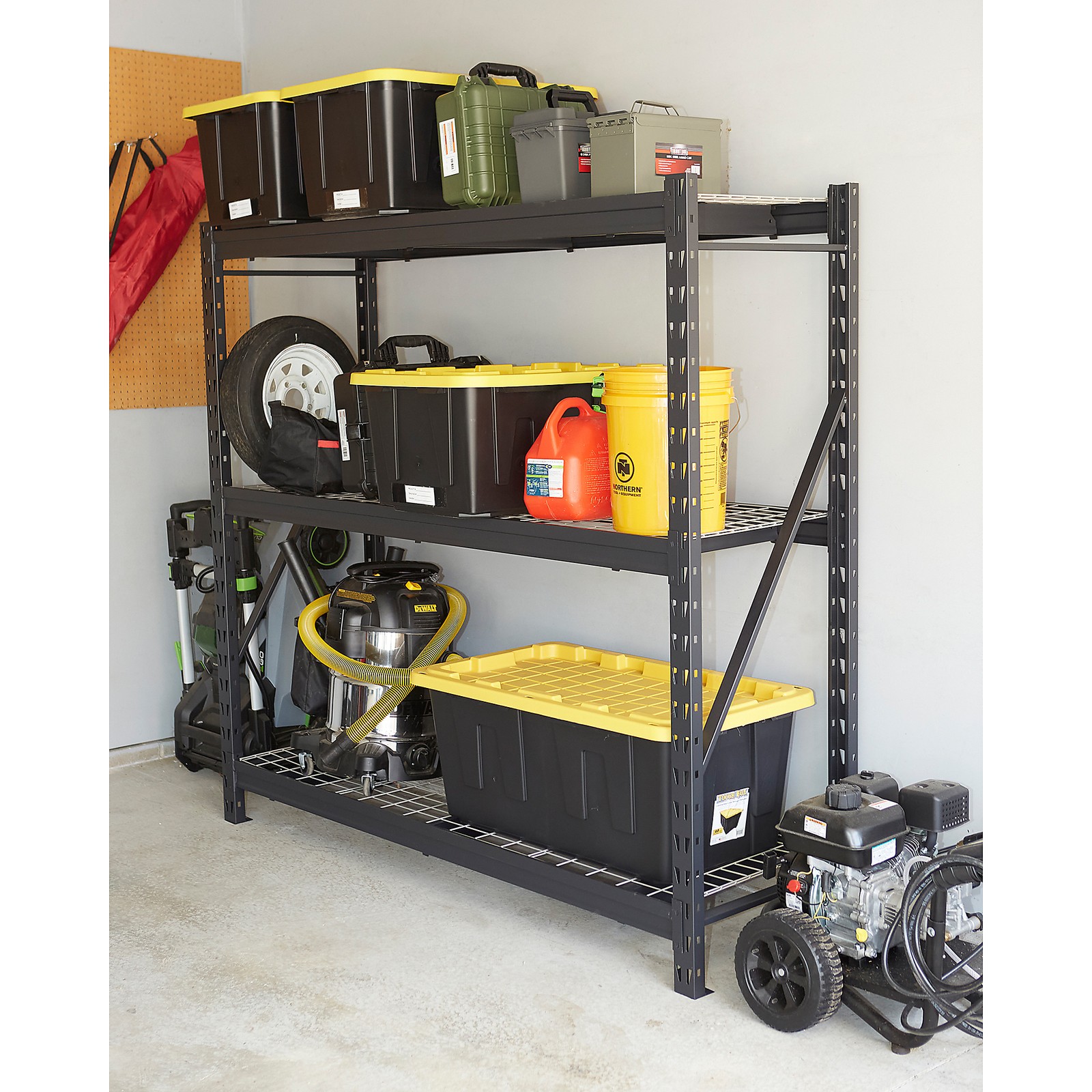Ironton 3-Tier Steel Shelving Rack, 6,000-Lb. Total Capacity